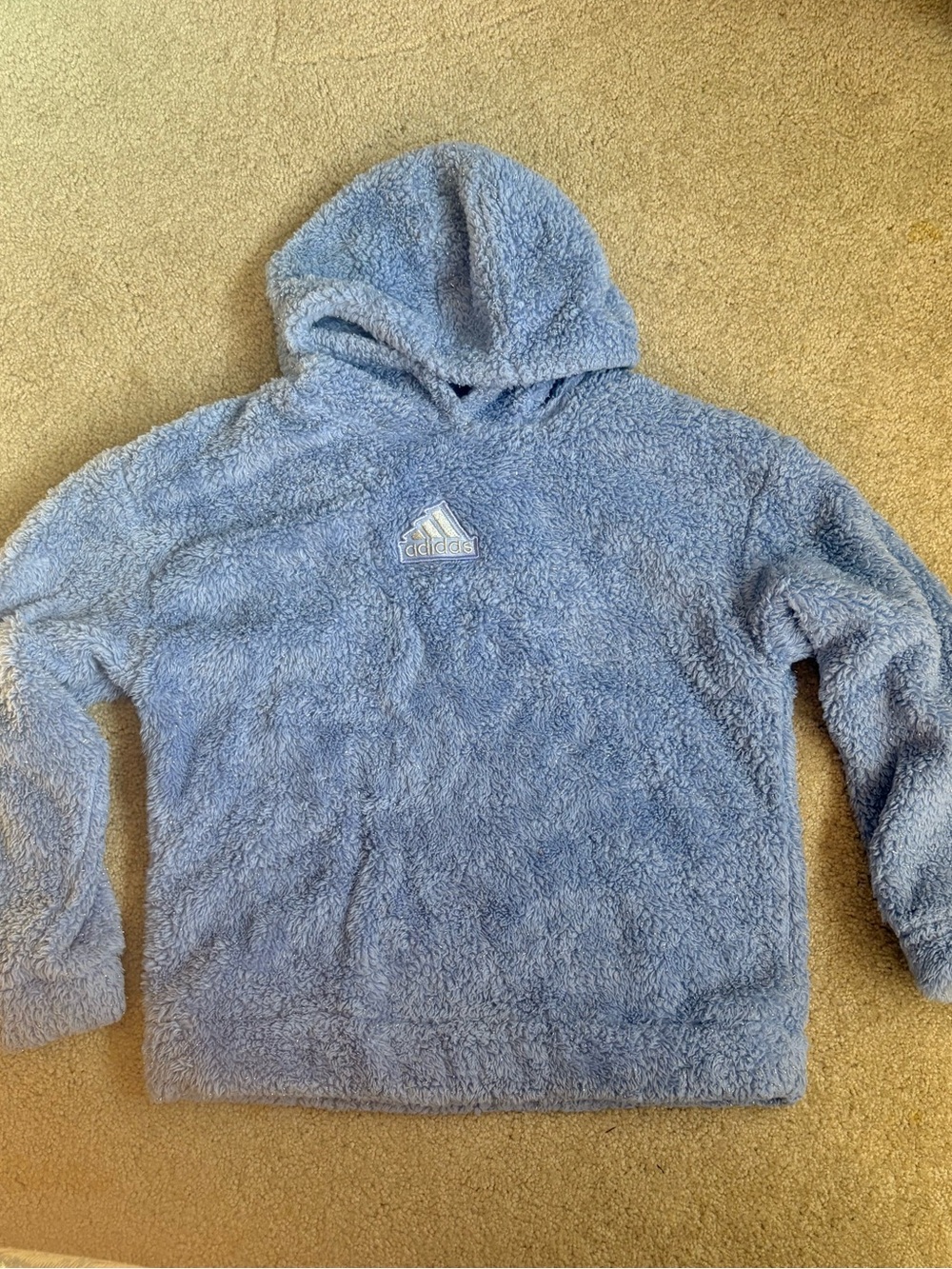 adidas Perinkle tinsel Sherpa Hoodie with Embroidered Logo